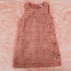 woven/tweed pink dress